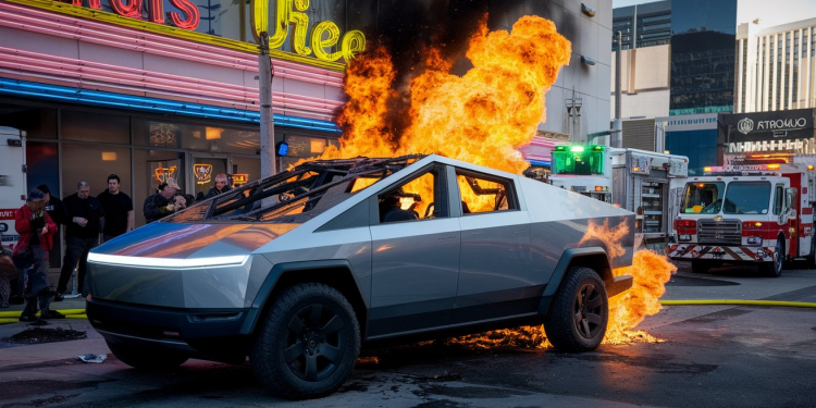 Un Tesla Cybertruck a explosé à Las Vegas