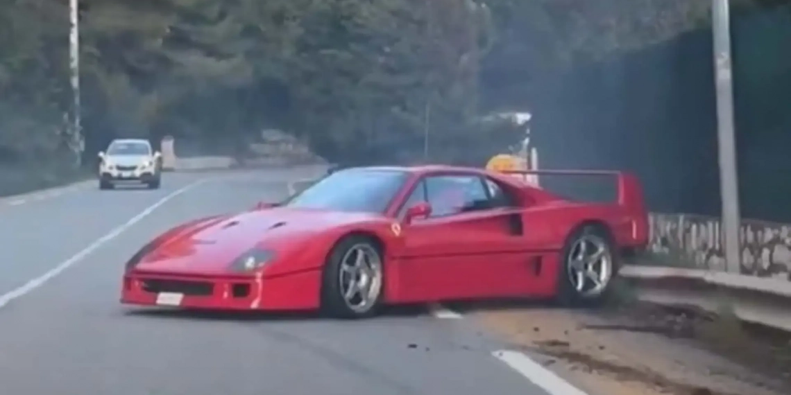 La Ferrari F40 de Lando Norris accidentée à Monaco