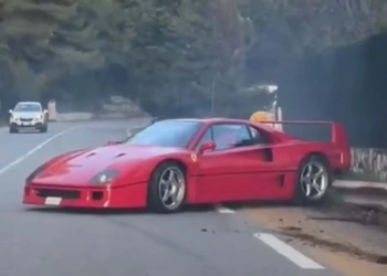 La Ferrari F40 de Lando Norris accidentée à Monaco