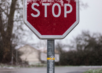 red stop sign on street